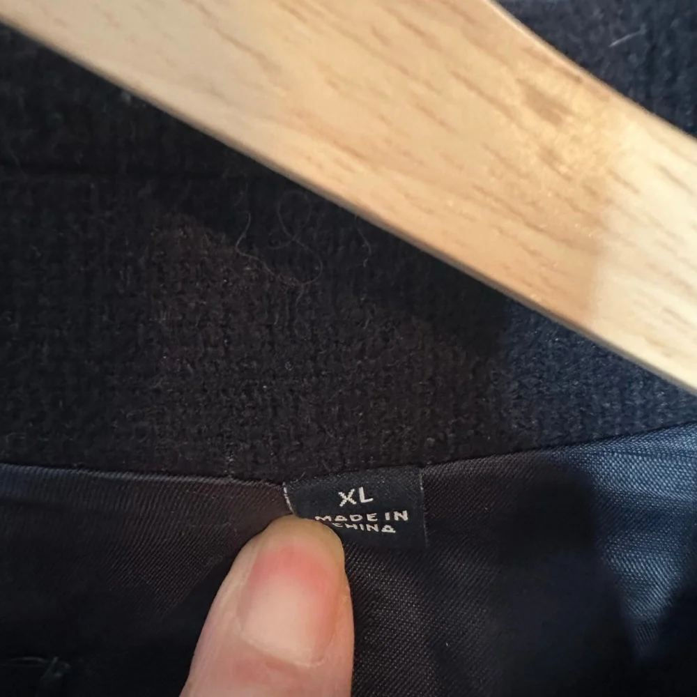 Zachary Prell Navy Soft Knit Blazer Jacket XL Wool Poly Blend - Picture 6 of 6